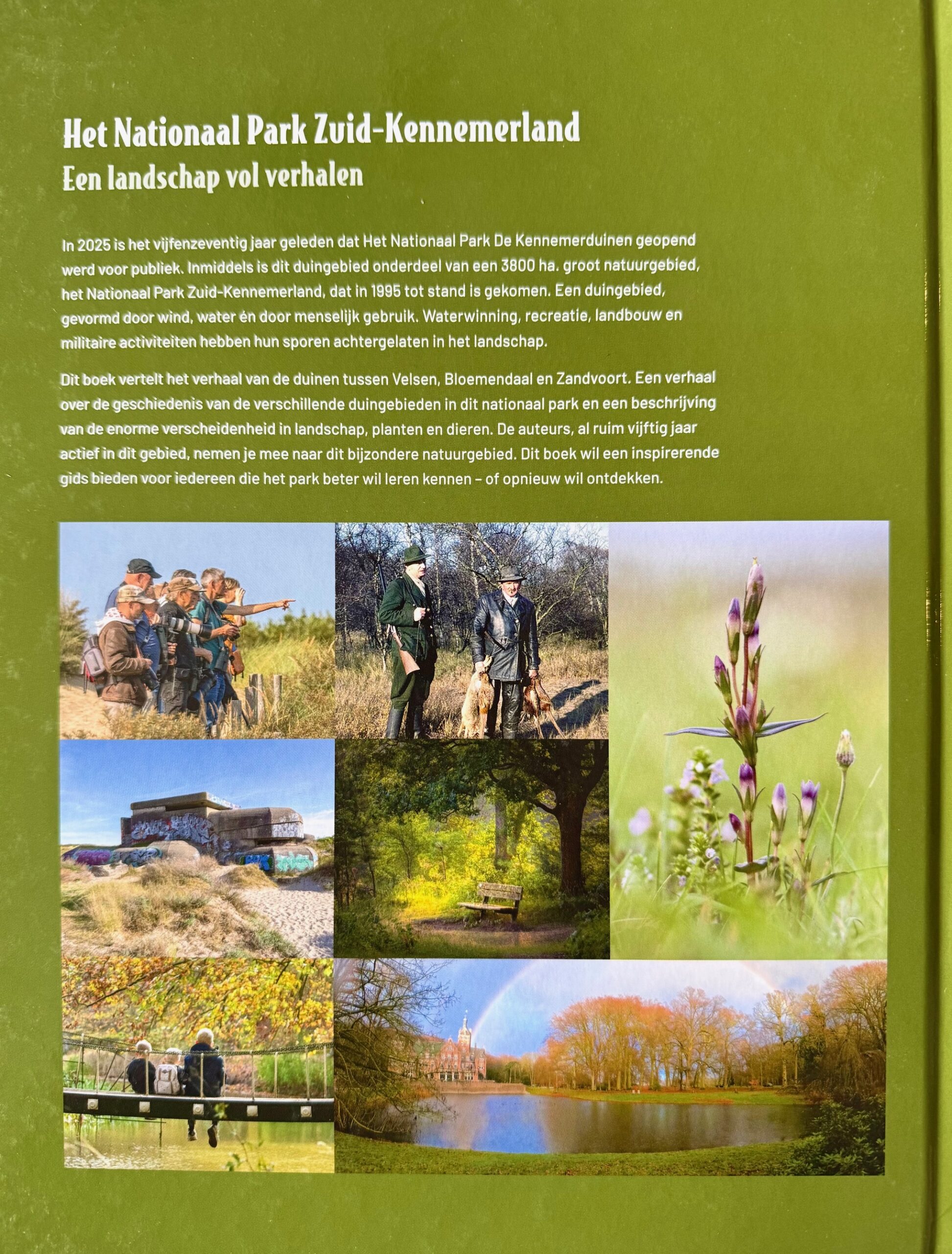 Achterkant boek: Het Nationaal Park Zuid-Kennemerland
